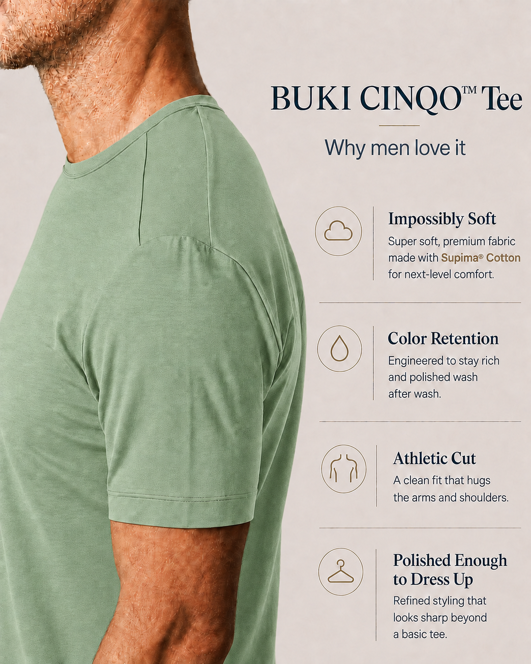 Buki Cinqo Tech Tee - Olive-T-SHIRTS-BUKI-M-olive-Buki