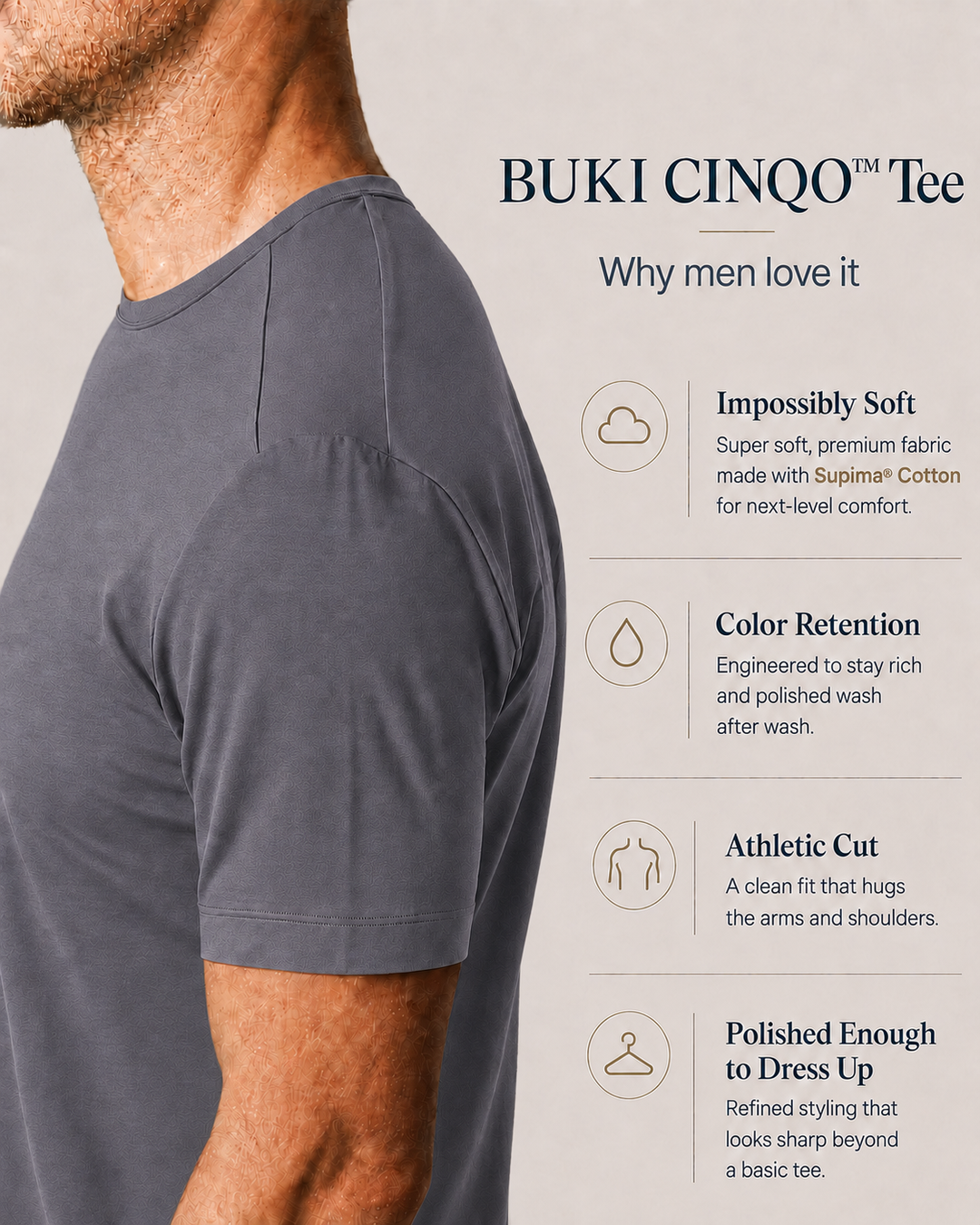 Buki Cinqo Tech Tee - Raven-T-SHIRTS-BUKI-M-Raven-Buki