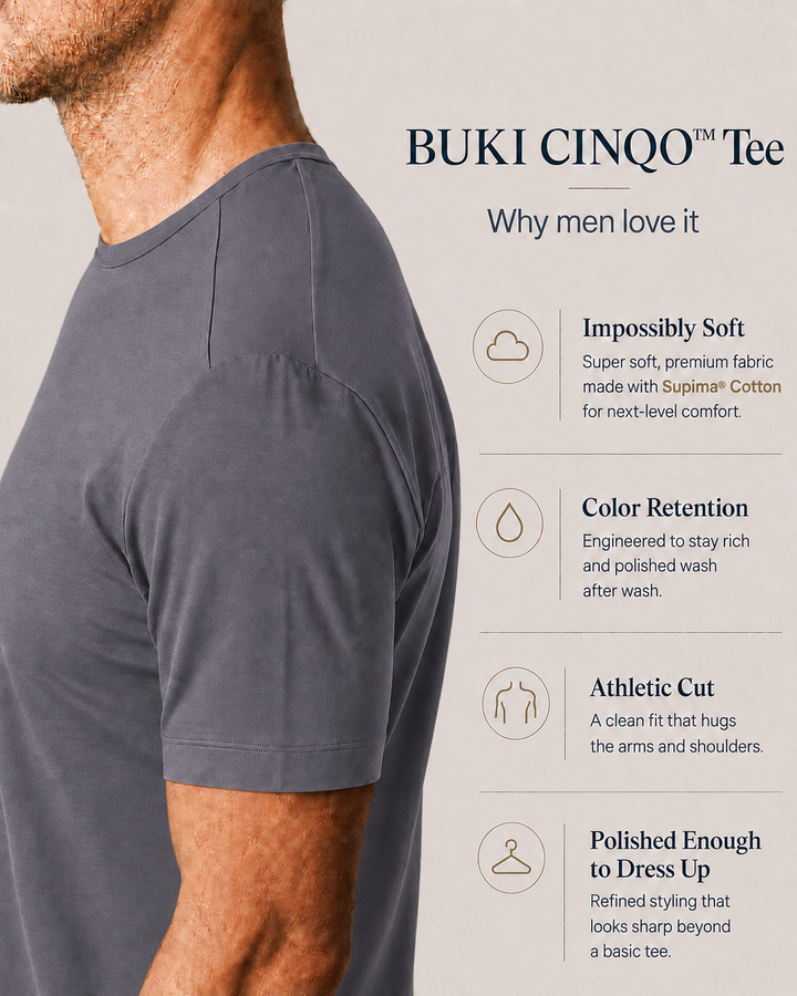 Buki Cinqo Tech Tee - Raven-T-SHIRTS-BUKI-M-Raven-Buki