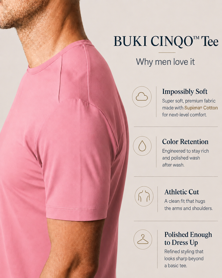 Buki Cinqo Tech Tee - Slate Rose-T-SHIRTS-BUKI-S-Buki