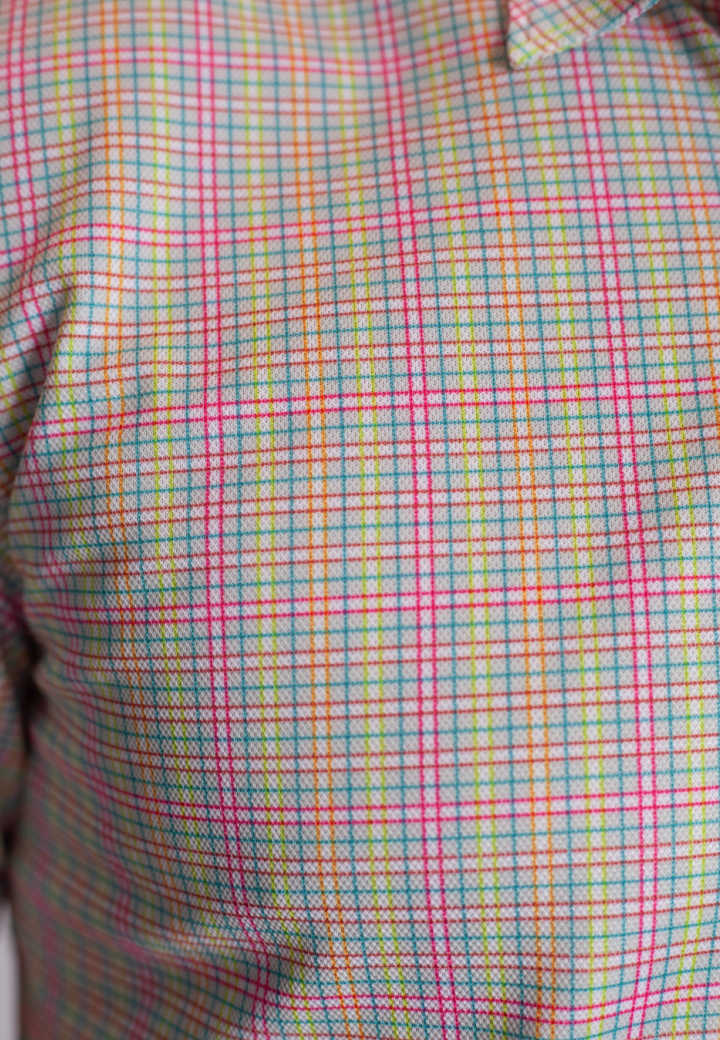 Spectrum Check Long Sleeve Tech Shirt-LONG SLEEVE SHIRTS-BUKI-M-Multi-Buki