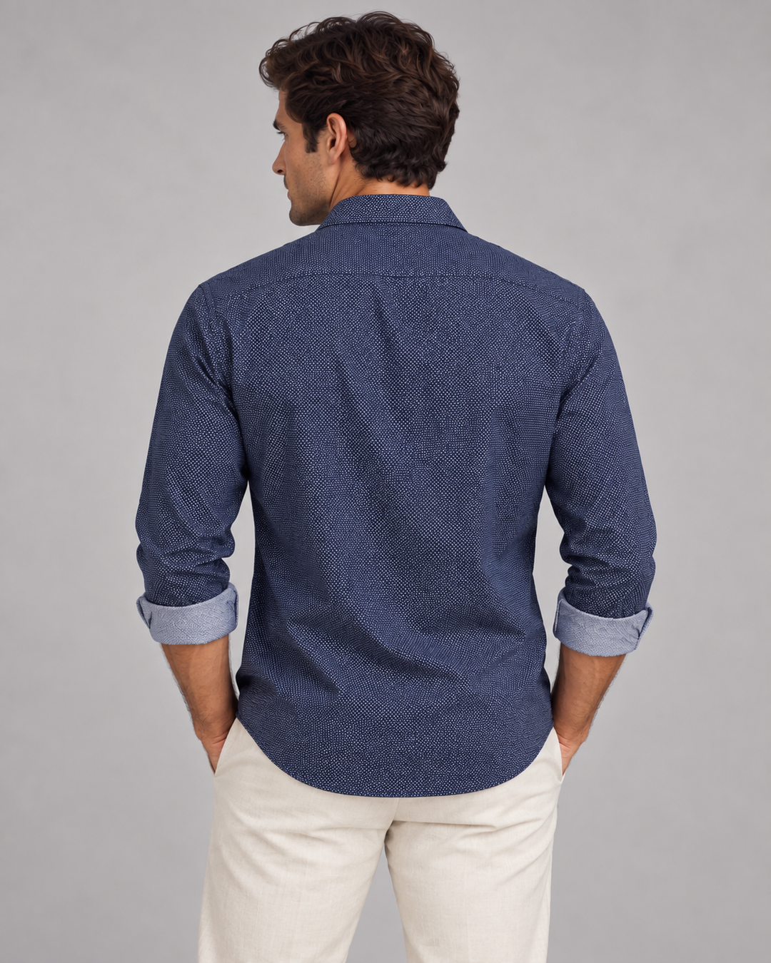 Studio Dot Long Sleeve Tech Shirt - Navy-LONG SLEEVE SHIRTS-BUKI-L-Navy-Buki