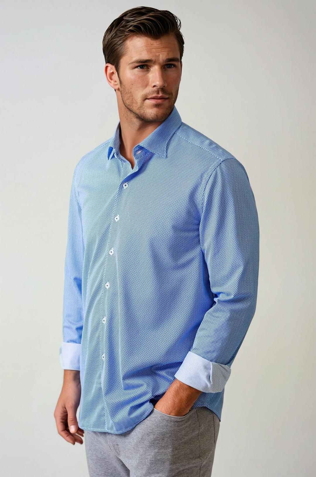 Studio Dot Long Sleeve Tech Shirt - Blue-LONG SLEEVE SHIRTS-BUKI-Blue