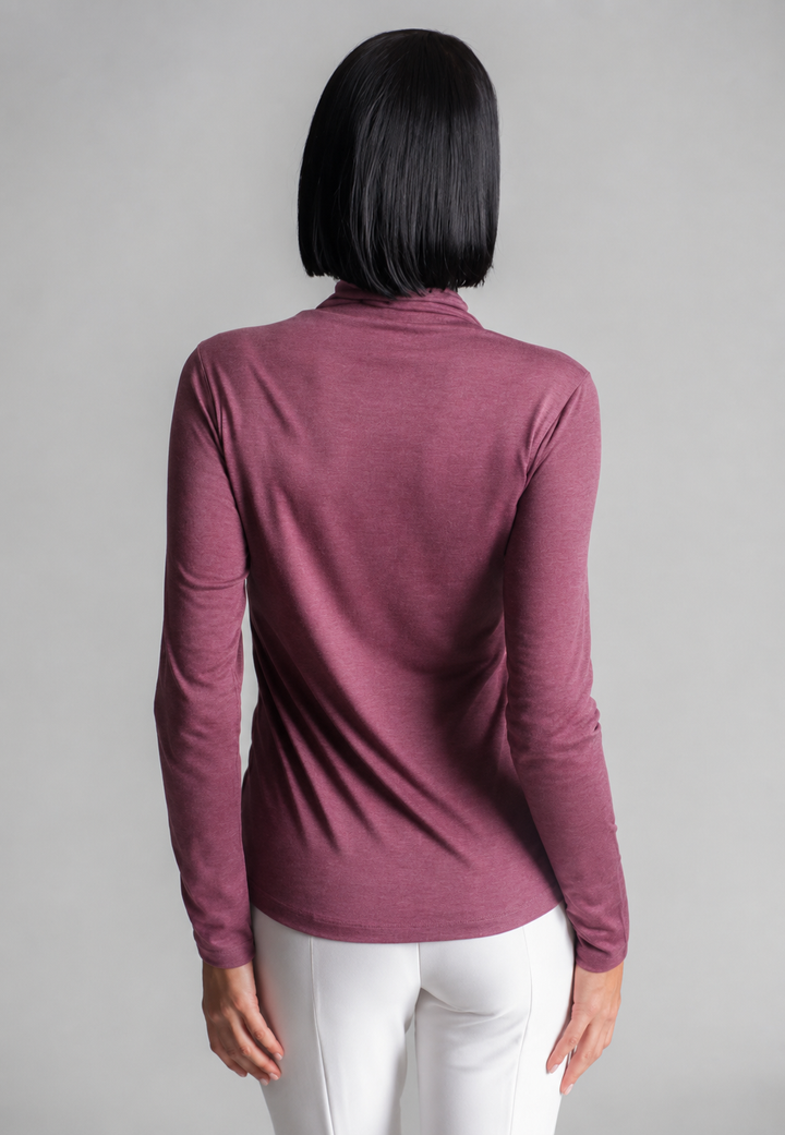 Take-Out Turtleneck Shirt-SHIRTS &amp; BLOUSES-BUKI-XS-Wine-Buki