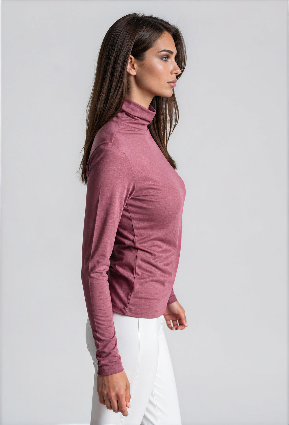 Take-Out Turtleneck Shirt-SHIRTS & BLOUSES-BUKI-XS-Wine-Buki