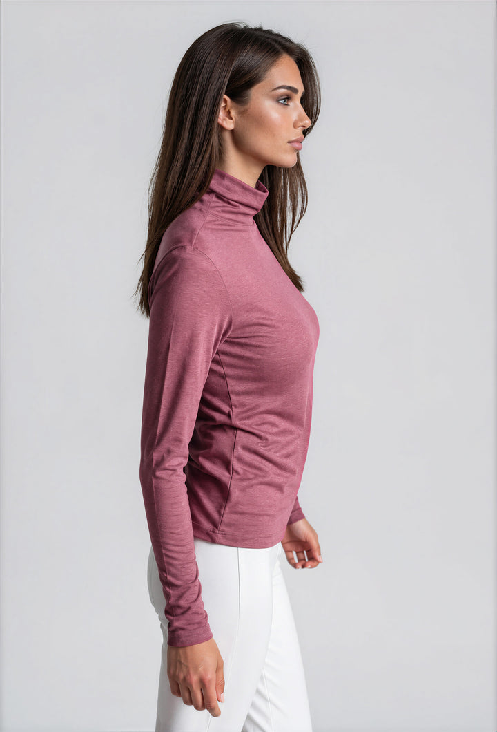 Take-Out Turtleneck Shirt-SHIRTS &amp; BLOUSES-BUKI-XS-Wine-Buki
