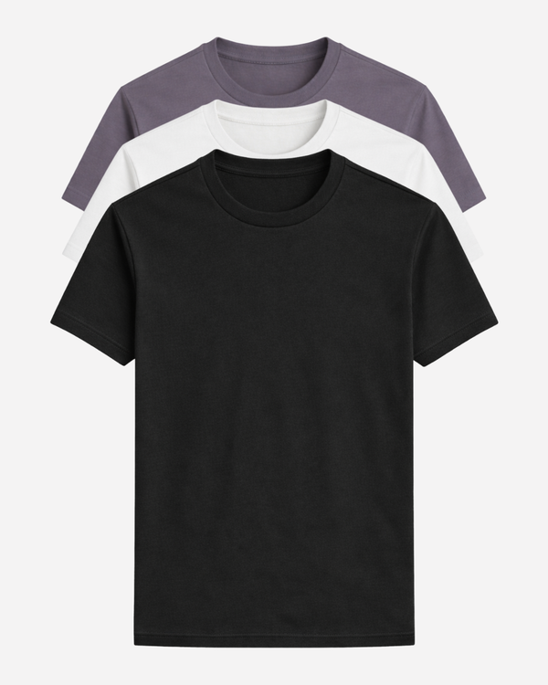 Buki Cinqo Tech Tee 3-Pack - White/Raven/Black