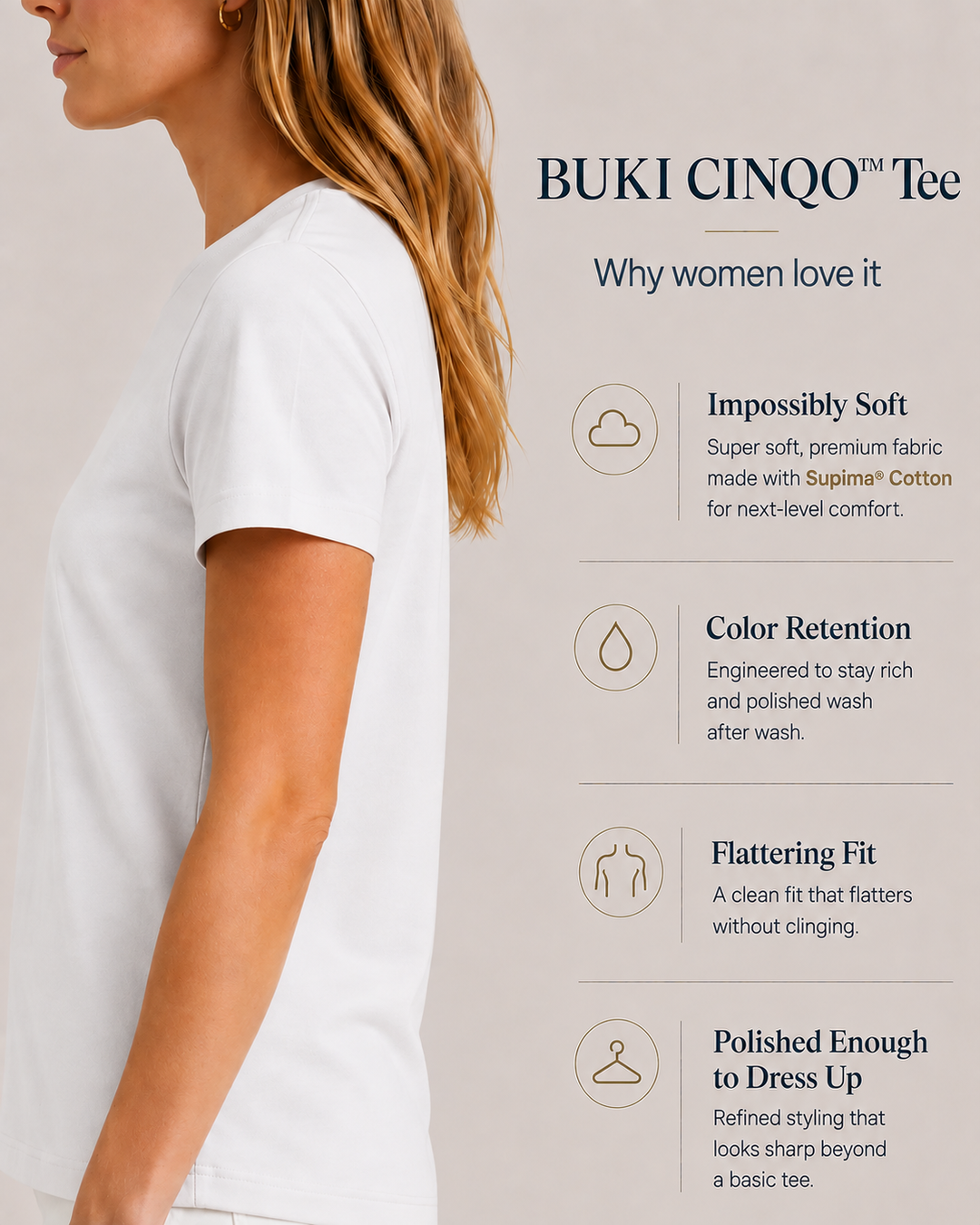 SuperSoft Crew Neck Tee - White-T-SHIRTS-BUKI-XS-White-Buki
